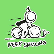 Potisk 1017 - KEEP SNAILING