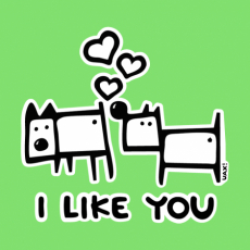 Potisk 1066 - I LIKE YOU