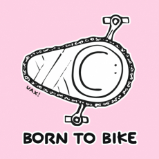 Potisk 1074 - BORN TO BIKE