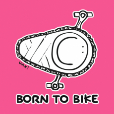 Potisk 1074 - BORN TO BIKE