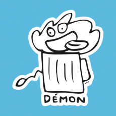 Potisk 5018 - Démon z Vysokého Chlumce ve sklenici dřímá