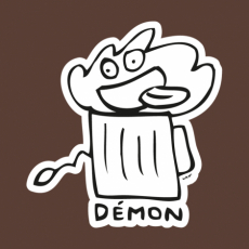 Potisk 5018 - Démon z Vysokého Chlumce ve sklenici dřímá