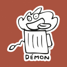 Potisk 5018 - Démon z Vysokého Chlumce ve sklenici dřímá