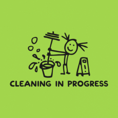 Potisk 5197 - CLEANING IN PROGRESS