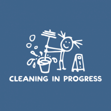 Potisk 5197 - CLEANING IN PROGRESS