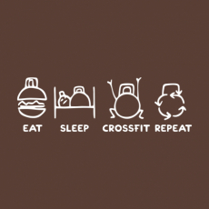 Potisk 5242 - EAT SLEEP CROSSFIT REPEAT