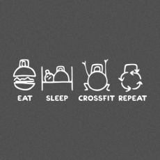 Design 5242 - EAT SLEEP CROSSFIT REPEAT