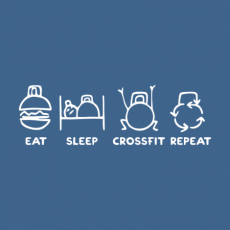 Potisk 5242 - EAT SLEEP CROSSFIT REPEAT