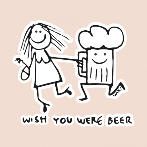 Potisk 1049 - WISH YOU WERE BEER