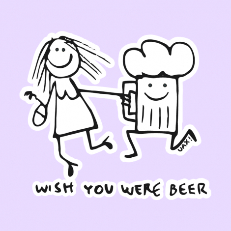 Potisk 1049 - WISH YOU WERE BEER