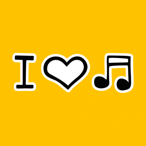 Potisk 1067 - I LOVE MUSIC