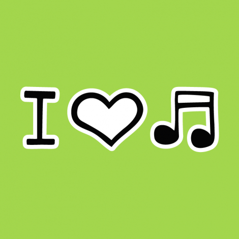 Potisk 1067 - I LOVE MUSIC
