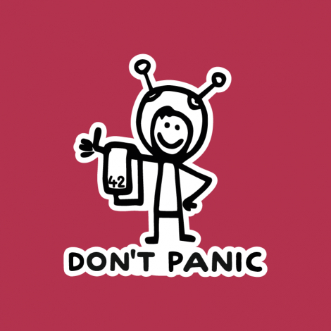 Potisk 1157 - DON'T PANIC