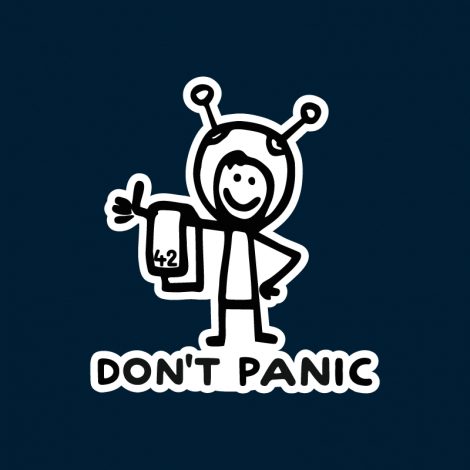 Potisk 1157 - DON'T PANIC