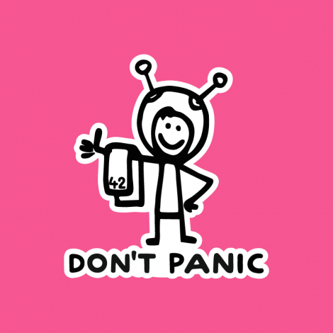 Potisk 1157 - DON'T PANIC