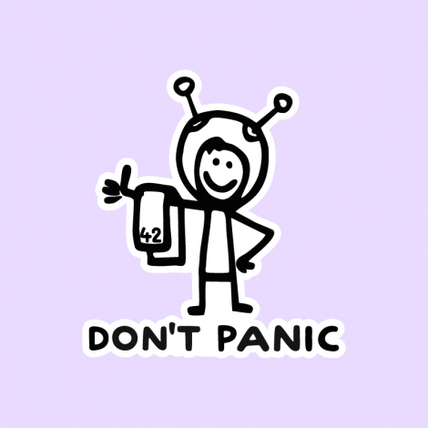 Potisk 1157 - DON'T PANIC