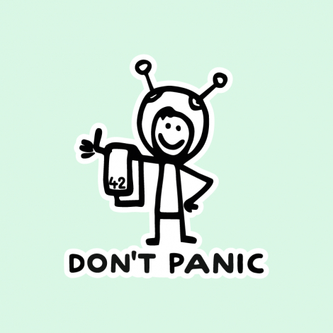Potisk 1157 - DON'T PANIC