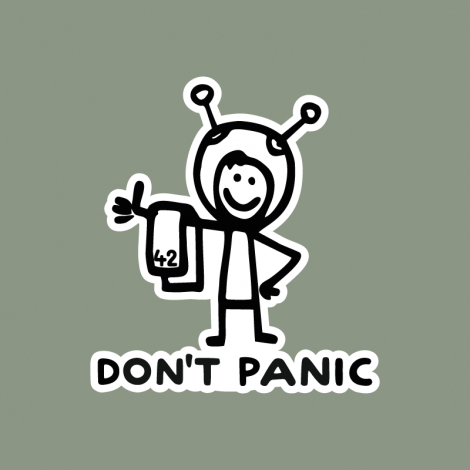 Potisk 1157 - DON'T PANIC