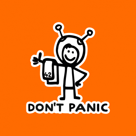 Potisk 1157 - DON'T PANIC