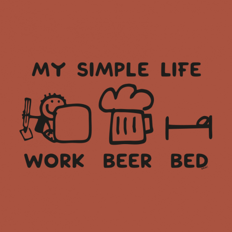 Design 1211 - MY SIMPLE LIFE WORK BEER BED