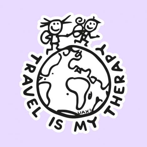 Potisk 1240 - TRAVEL IS MY THERAPY