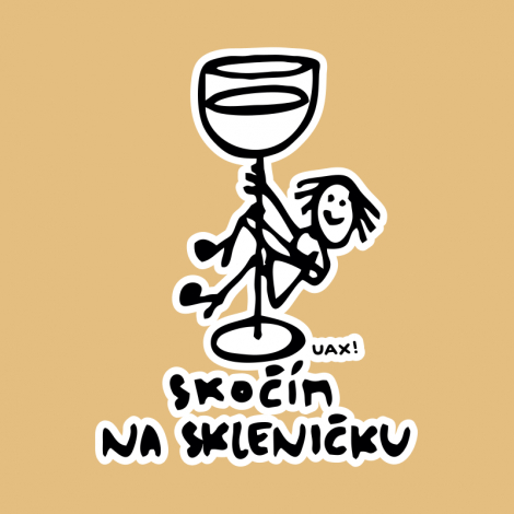 Potisk 1384 - SKOČÍM NA SKLENIČKU