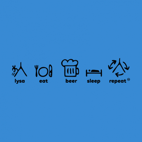 Potisk 5248 - LYSA EAT BEER SLEEP REPEAT
