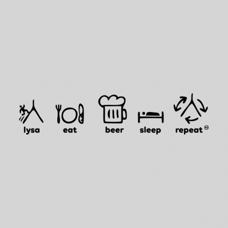 Potisk 5248 - LYSA EAT BEER SLEEP REPEAT