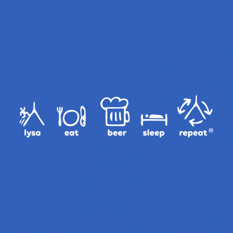 Potisk 5248 - LYSA EAT BEER SLEEP REPEAT