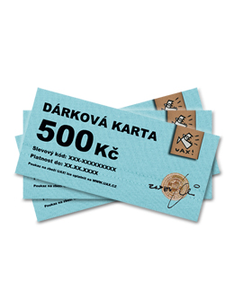 DÁRKOVÁ KARTA 500 barva neni