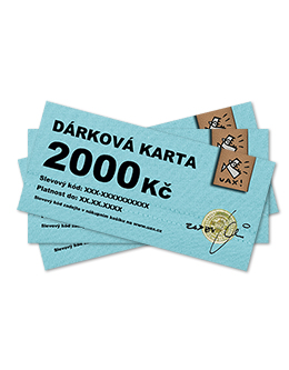 DÁRKOVÁ KARTA 2000 barva BLACK/BLACK