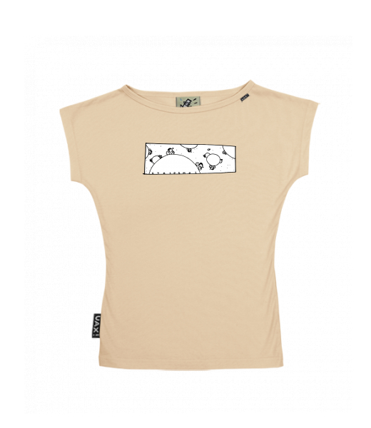 DÁMSKÉ TRIČKO S LODIČKOVÝM VÝSTŘIHEM