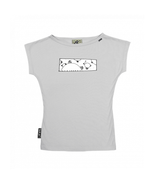 DÁMSKÉ TRIČKO S LODIČKOVÝM VÝSTŘIHEM