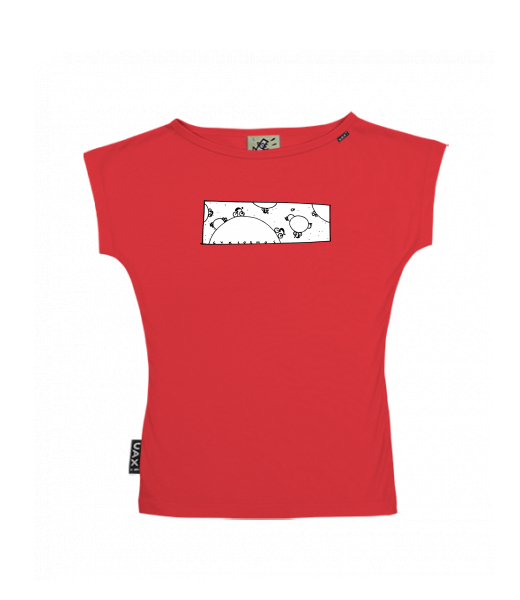 DÁMSKÉ TRIČKO S LODIČKOVÝM VÝSTŘIHEM