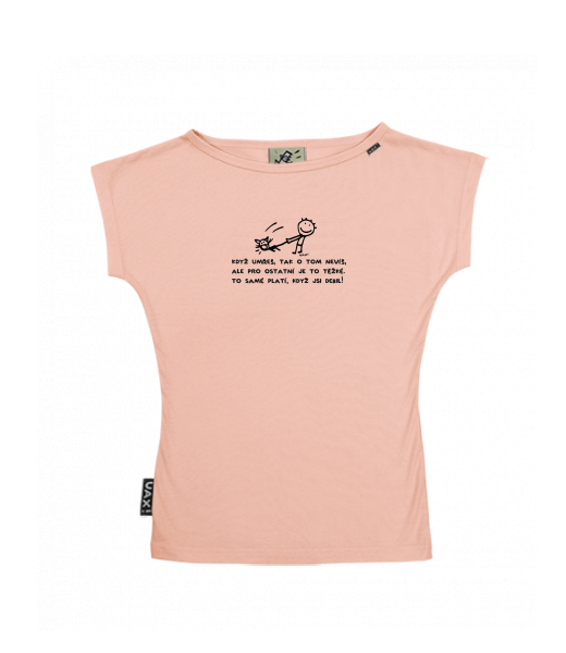 DÁMSKÉ TRIČKO S LODIČKOVÝM VÝSTŘIHEM