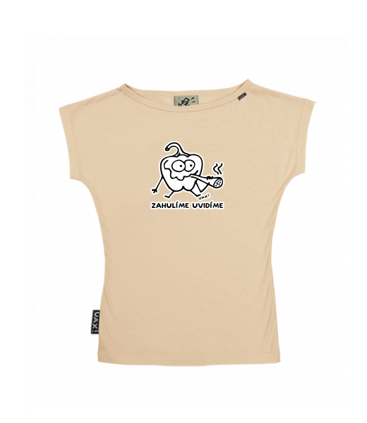 DÁMSKÉ TRIČKO S LODIČKOVÝM VÝSTŘIHEM