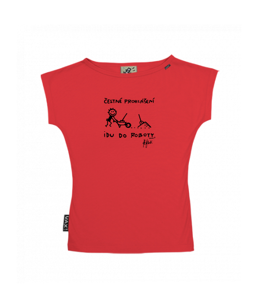 DÁMSKÉ TRIČKO S LODIČKOVÝM VÝSTŘIHEM