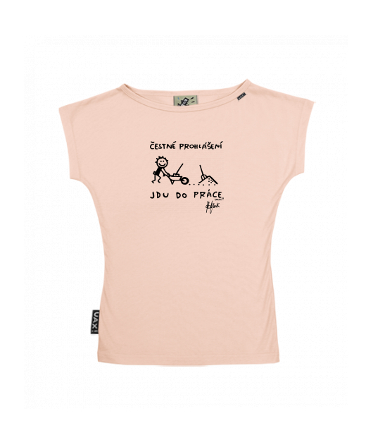 DÁMSKÉ TRIČKO S LODIČKOVÝM VÝSTŘIHEM