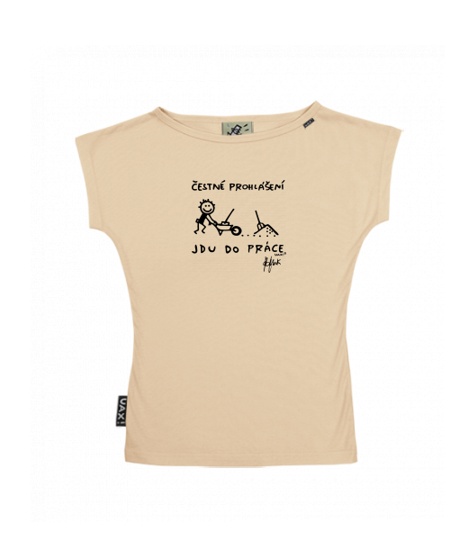 DÁMSKÉ TRIČKO S LODIČKOVÝM VÝSTŘIHEM
