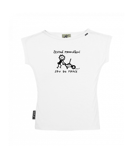 DÁMSKÉ TRIČKO S LODIČKOVÝM VÝSTŘIHEM