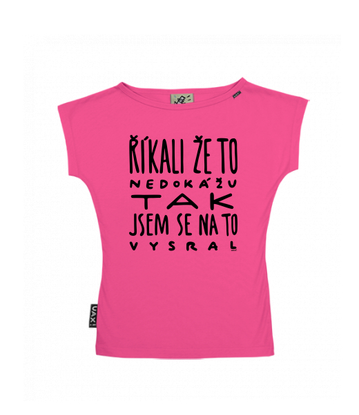 DÁMSKÉ TRIČKO S LODIČKOVÝM VÝSTŘIHEM